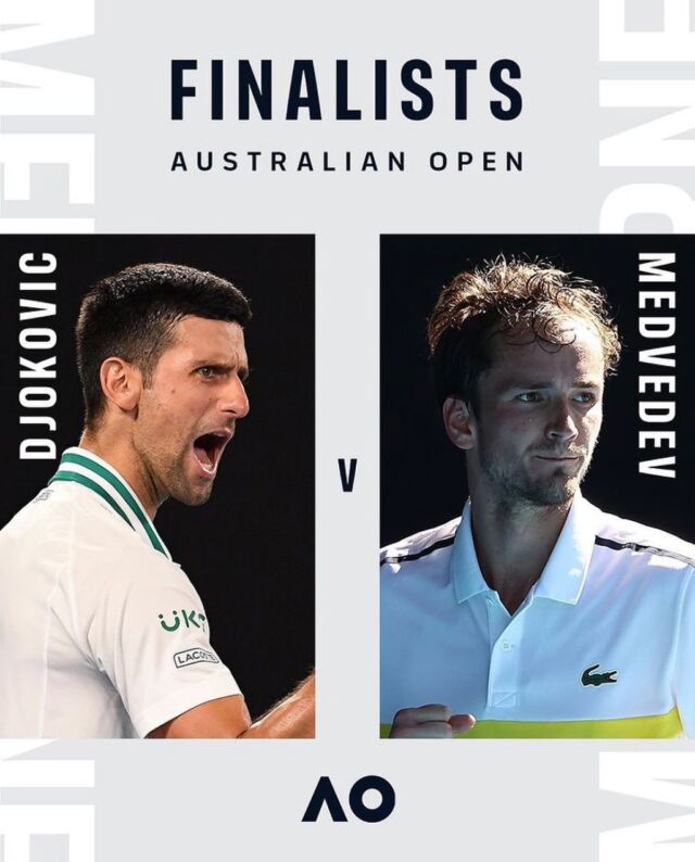 🏆FINAL AUSTRALIAN OPEN🏆
.
.
➡️ Espectacular el nivel demostrado por ambos.
.
🇷🇸 Buscará su noveno título en el AO.
🇷🇺 Intentará ganar su 1er AO.
.
🟤¿Quién es tu ganador?🔴
.
🎾@tipsterscs🎾
.
📸@atptour📸
.
#tennis🎾 #ausopen #medvedev #tipsters #atptour